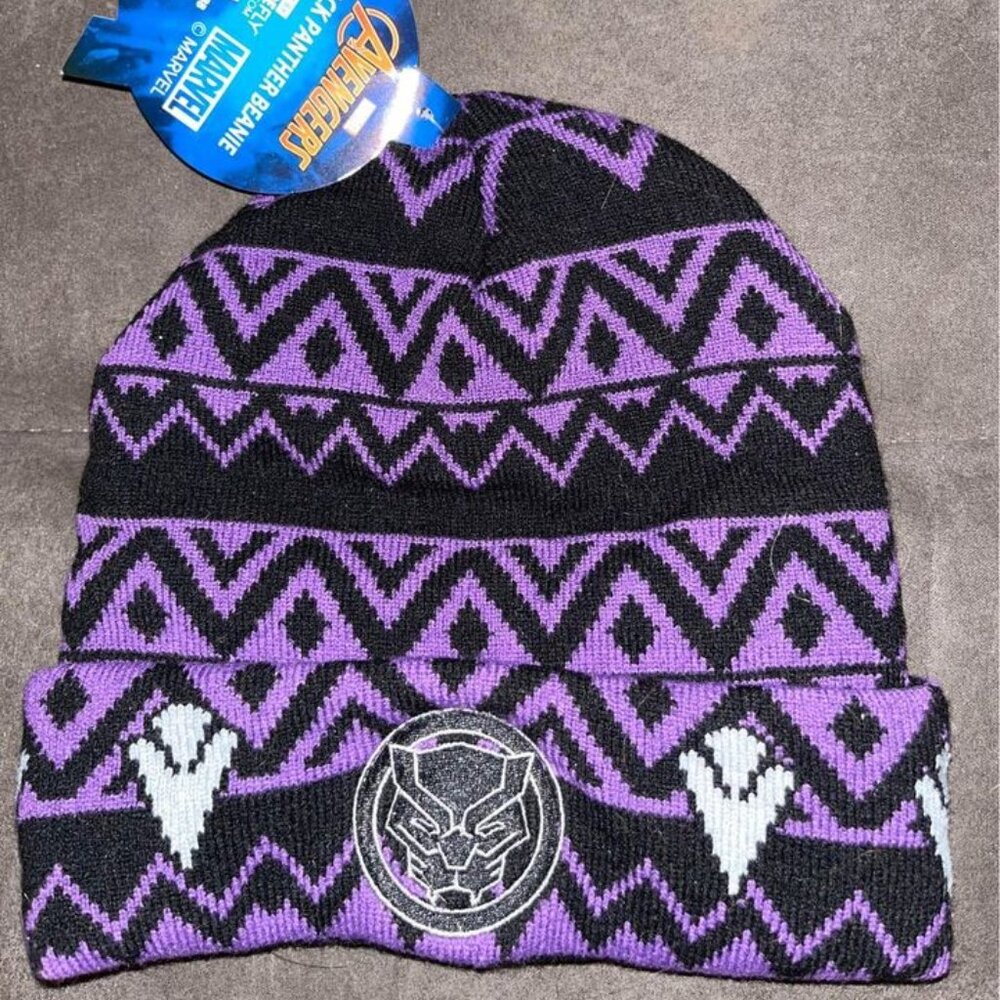 Marvel Avengers Black Panther Beanie Winter Hat, NEW! - Picture 3 of 7